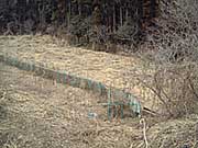 大沼川上流の調整池整備事業現場