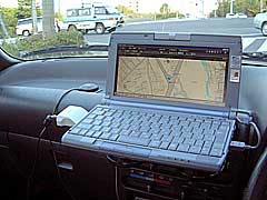 パソコンＧＰＳを購入、愛車のダッシュボードにセットアップ