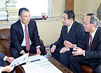 樫村日立市長と懇談