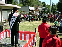 石下町：えんどう正信候補の出陣式