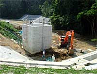 大沼川調整池建設現場