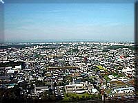 展望フロアからの水戸市