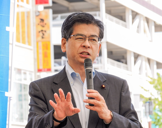 ＴＸ八潮駅前での街頭演説（2023/5/5）