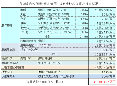農業分野の被害額
