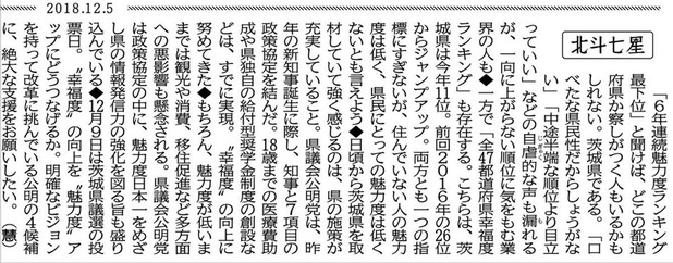 公明新聞【北斗七星】2018/12/8