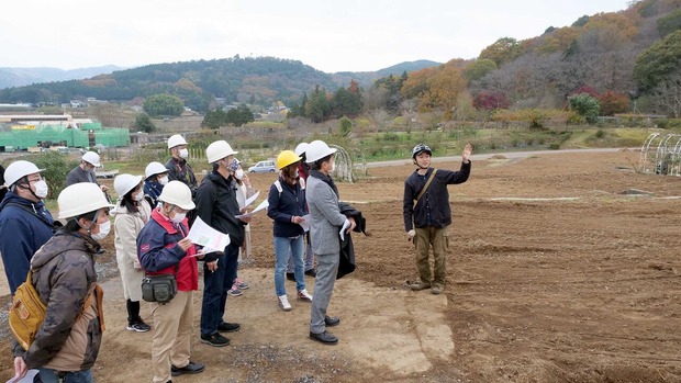 茨城県フラワーパークの工事現場を見学