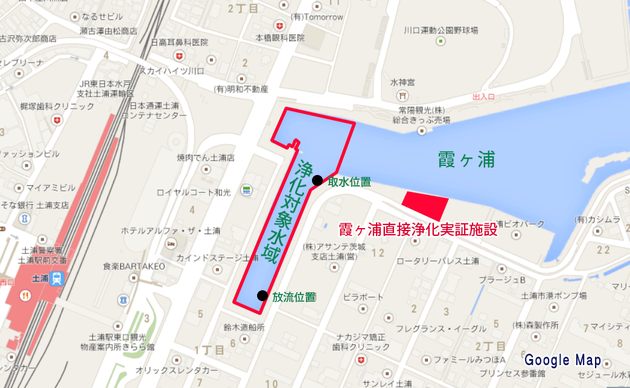 実証実験の地図