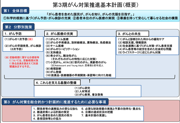 第３期がん対策推進基本計画の概要