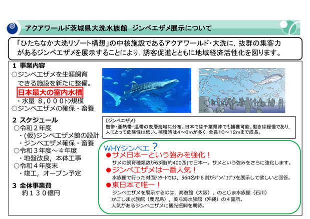 ジンベエザメ展示施設計画