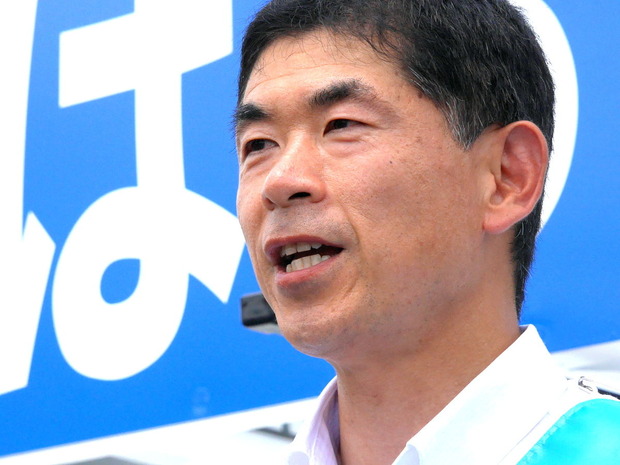 常陸大宮市議選告示＜小原明彦候補＞