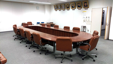 災害対策本部が置かれた庁議室