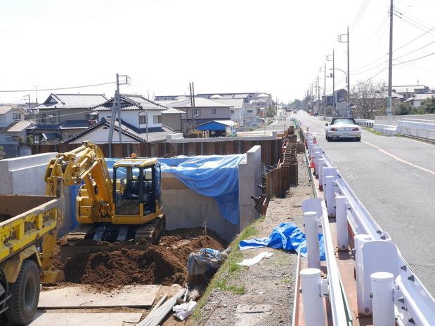 旧日立電鉄線跡地＜大沼川橋梁工事＞