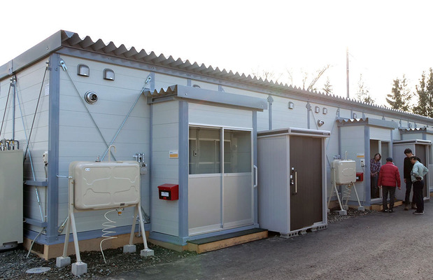安平町追分の仮設住宅