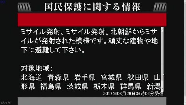 Ｊアラートの情報