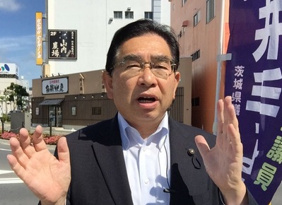 ＪＲ日立多賀駅での県議会報告
