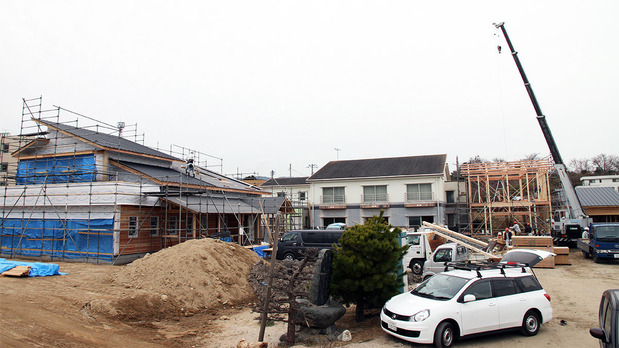 再建工事が始まった鵜の島温泉（２０２３年１２月）