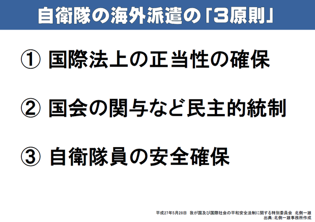 自衛隊派遣の3原則