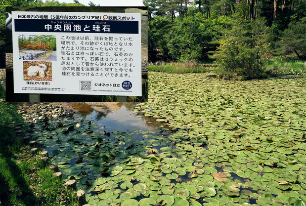 中央園池と珪石