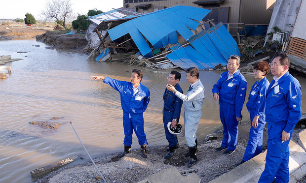 ２０１５年９月に発生した関東東北豪雨被災地を調査