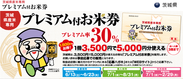 プレミアムお米券