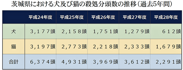茨城県の殺処分頭数