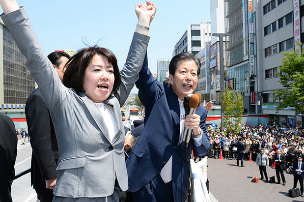 公明党山口代表の街頭遊説