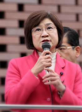 新春街頭演説＜つくば・田村けい子県議＞