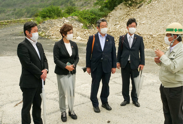 日立セメント太平田鉱山跡を現地調査
