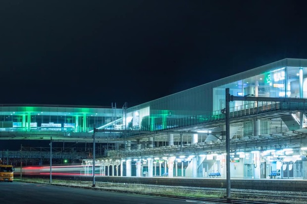 日立駅の夜景