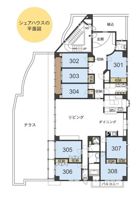 シングルマザー向けシェアハウスの図面