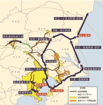 東京ガスのパイプライン