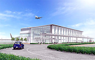 愛称が新たに決定した「茨城空港」のターミナル完成予想図